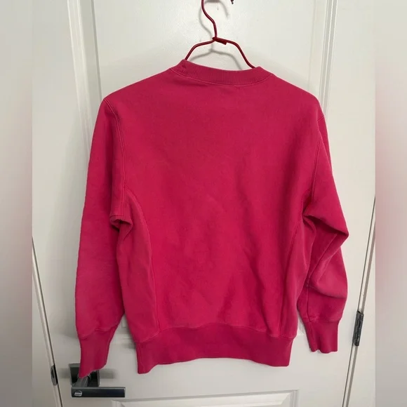 Champion Women's Pink Sweatshirt with Blue Logo in size S - Picture 7 of 9